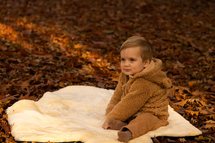 Naturally Sheepskins - Sheepskin Footmuff - Black - Mabel & Fox