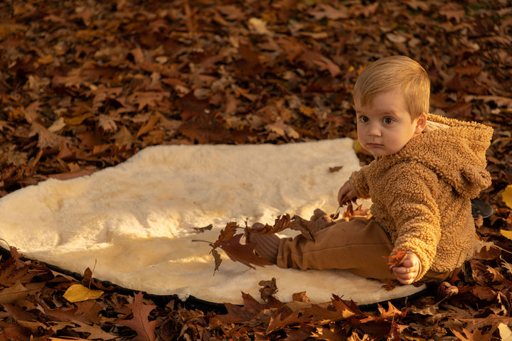 Naturally Sheepskins - Sheepskin Footmuff - Black - Mabel & Fox