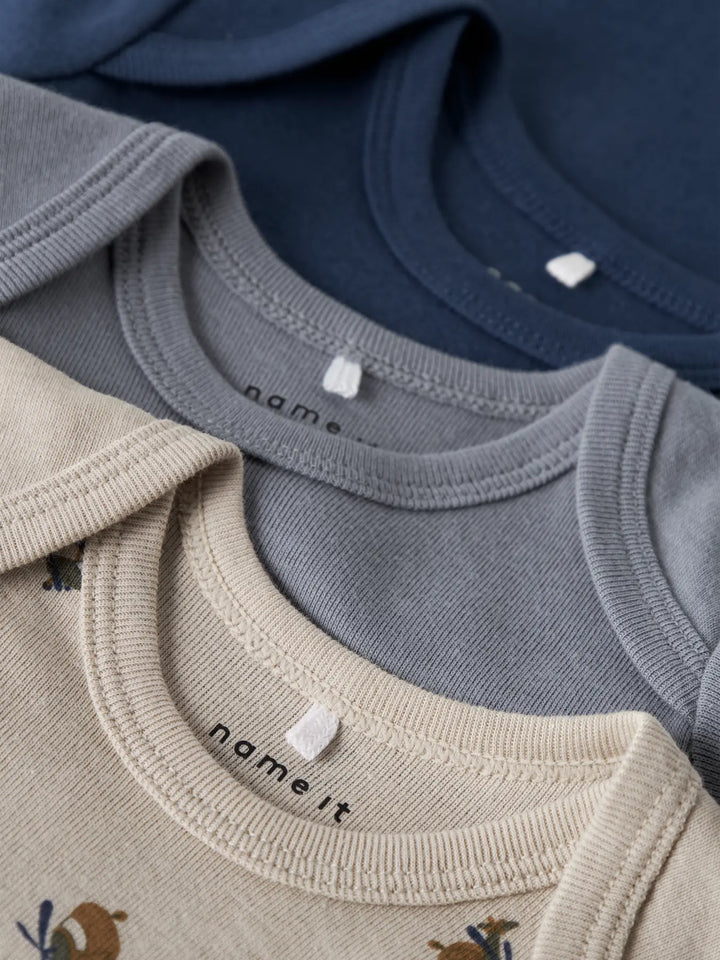 Name It - Long Sleeve Bodysuit Set - Airplanes (3 Pcs)