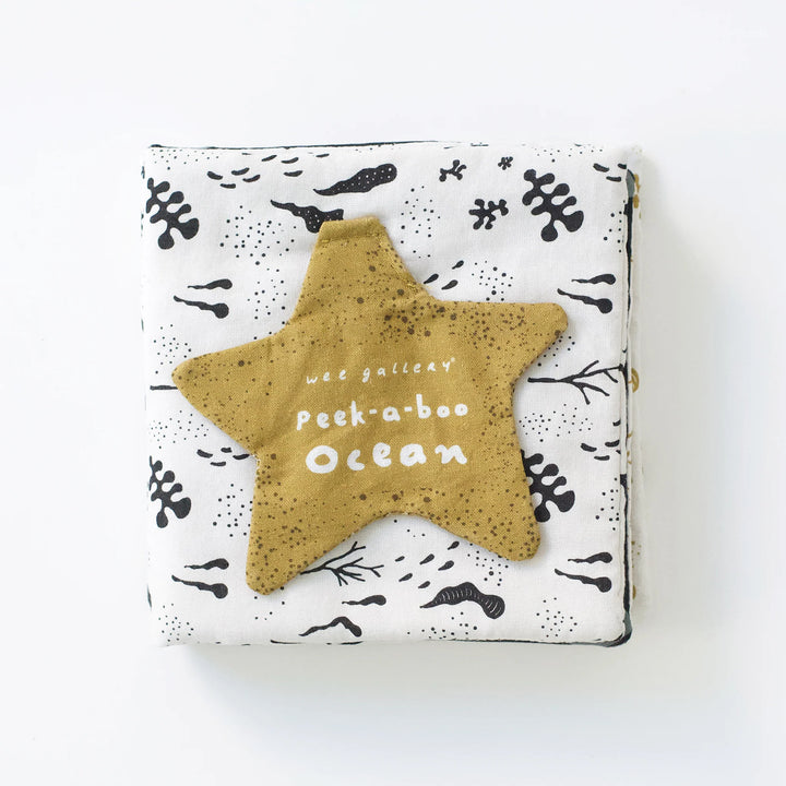 Wee Gallery - Soft Cloth Book - Peekaboo Ocean - Mabel & Fox