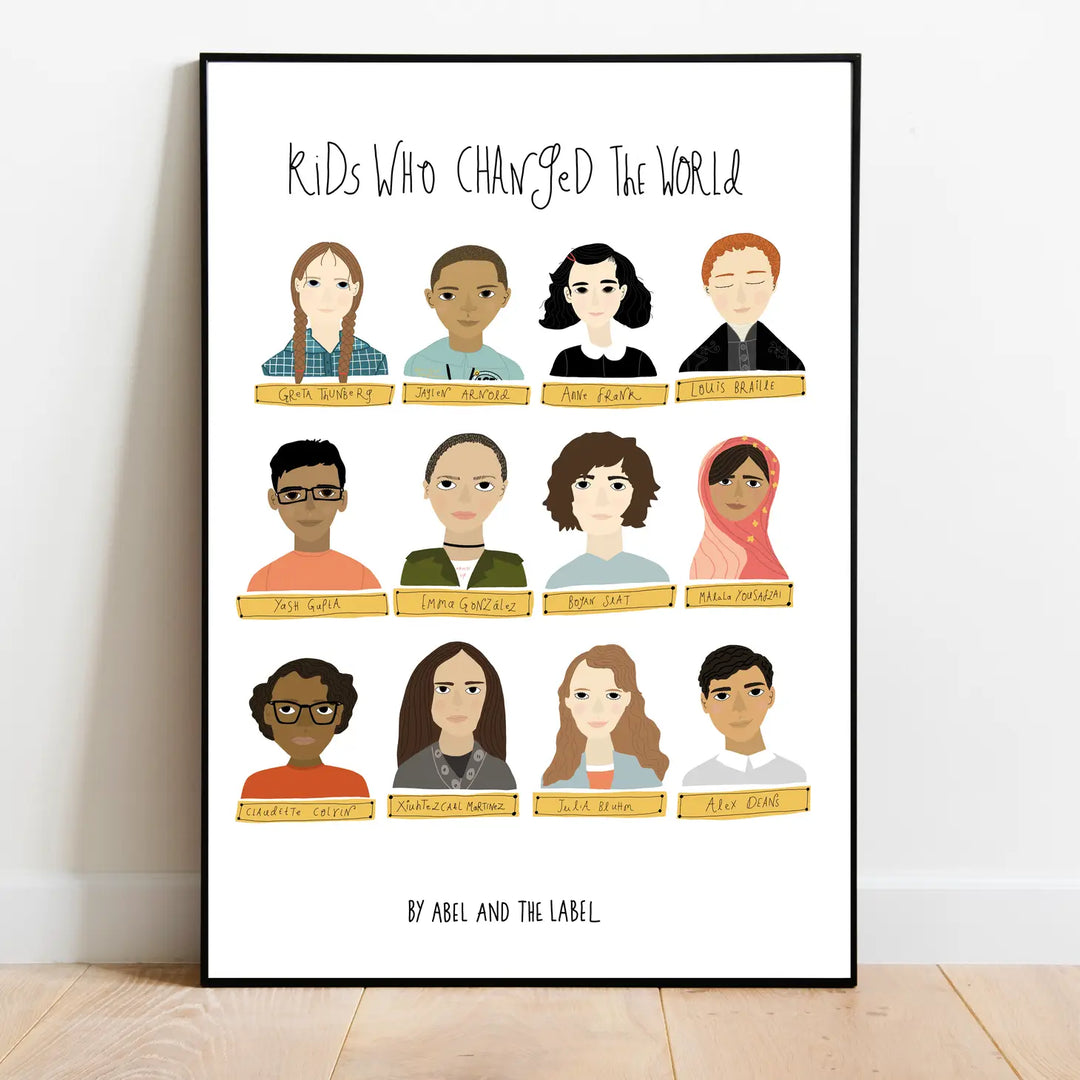 Abel and the Label - Art Print - Kids Who Change The World - Mabel & Fox