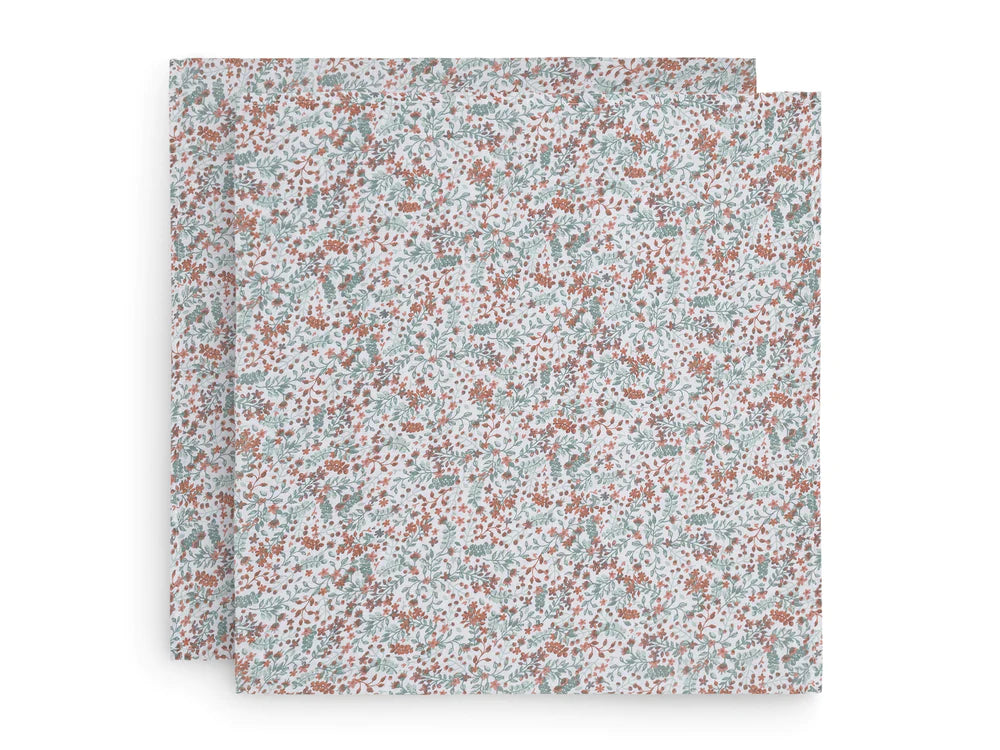Jollein Swaddle Muslin 115 x 115cm Bloom (2 Pack) Mabel & Fox