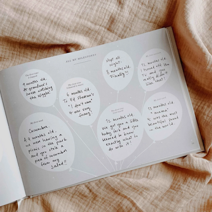 BLUSH & GOLD - BABY MEMORY BOOK - WOODLAND - Mabel & Fox