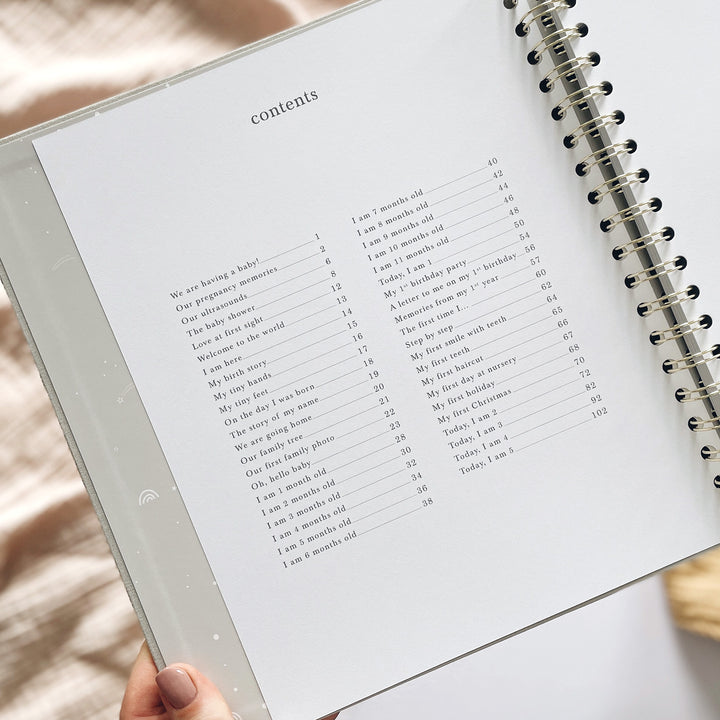 Blush & Gold - Baby Book - Safari - Mabel & Fox