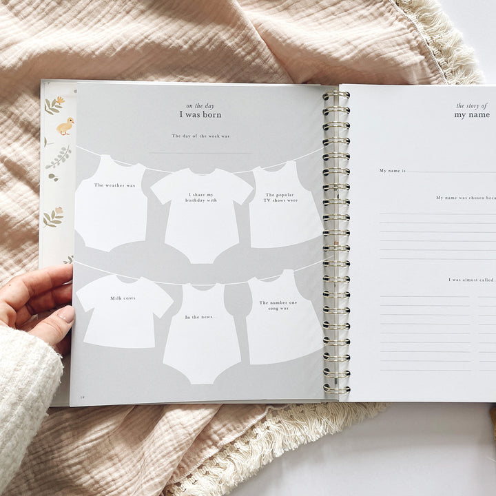 Blush & Gold - Baby Book - Animals - Mabel & Fox