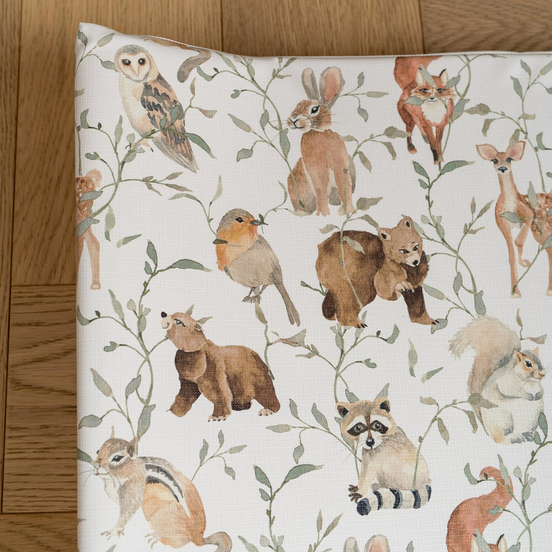 Mabel & Fox - Wedge Baby Changing Mat - Watercolour Woodlands - Mabel & Fox