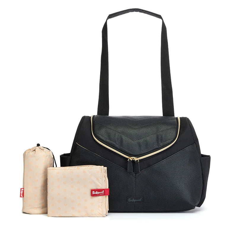 Babymel - Pippa Vegan Leather Convertible Backpack – Black