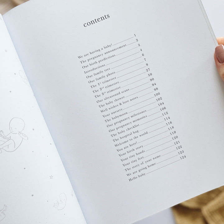 Blush & Gold - Pregnancy Journal - Pearl - Mabel & Fox