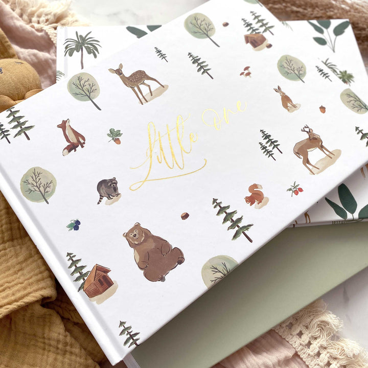 BLUSH & GOLD - BABY MEMORY BOOK - WOODLAND - Mabel & Fox