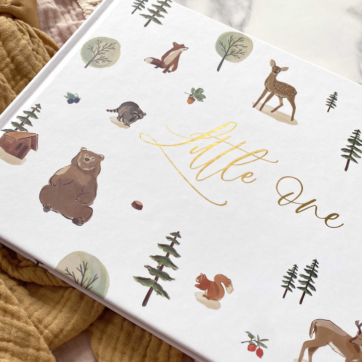 BLUSH & GOLD - BABY MEMORY BOOK - WOODLAND - Mabel & Fox