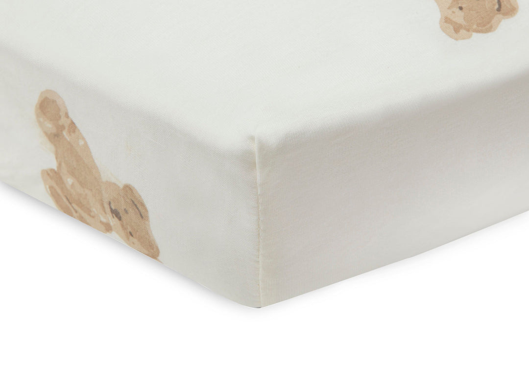 Jollein -  Fitted Sheet 60x120cm - Teddy Bear - Mabel & Fox