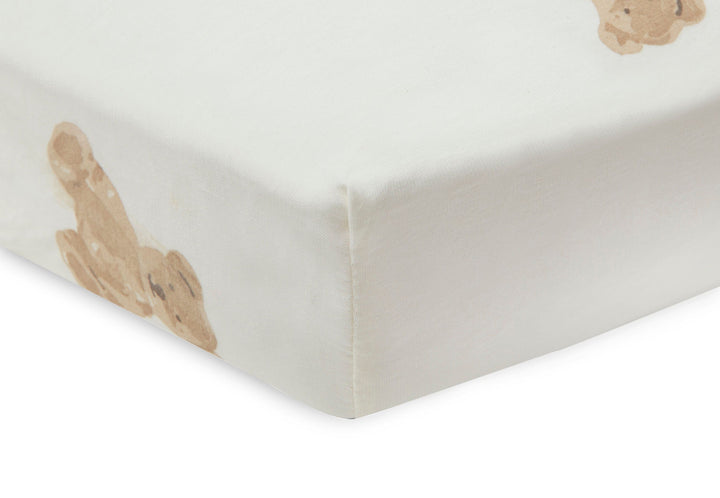 Jollein -  Fitted Sheet 60x120cm - Teddy Bear - Mabel & Fox