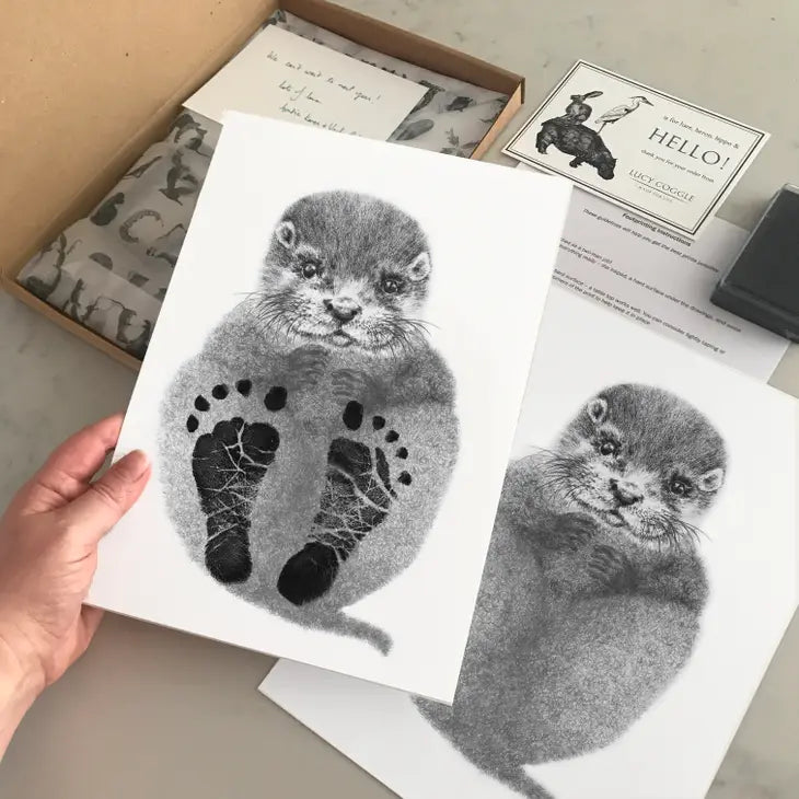 Lucy Coggle Designs - Baby Otter Footprint Kit - Mabel & Fox