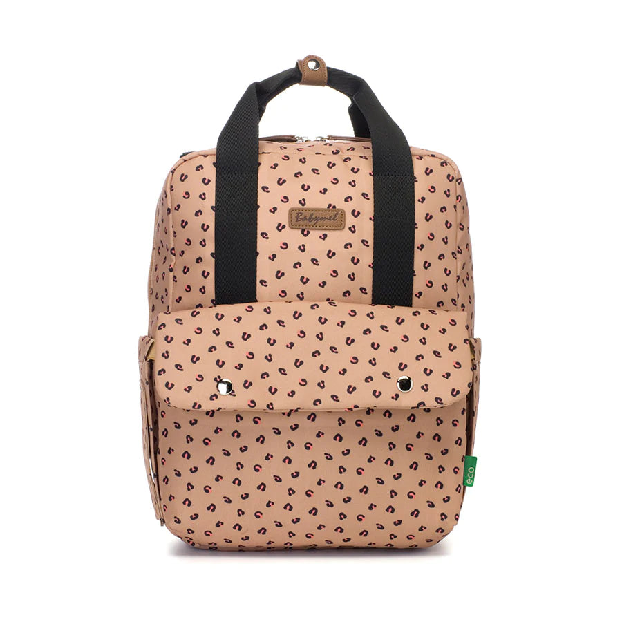 Babymel - Georgi Eco Convertible Backpack – Caramel Leopard