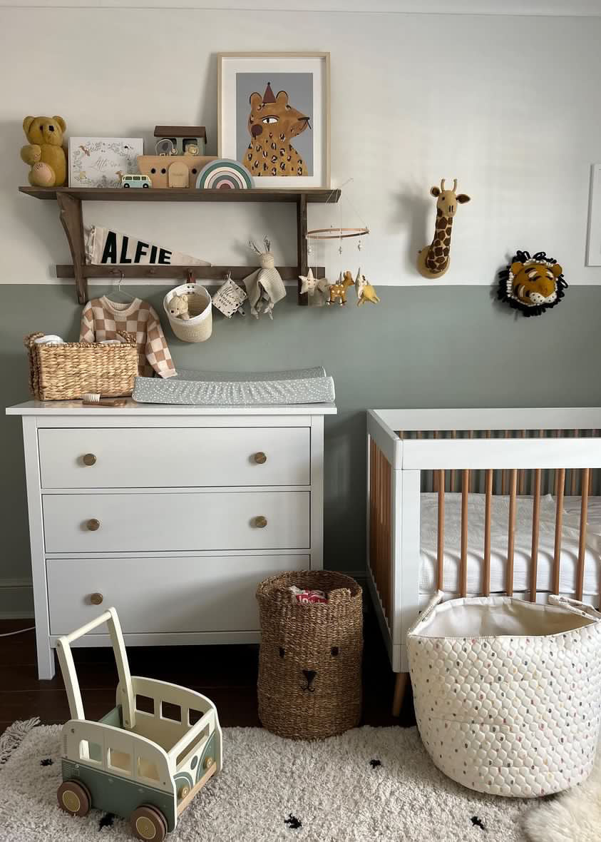 Stunning nursery featuring a range of product and baby changing mats, sold by Mabel & Fox
