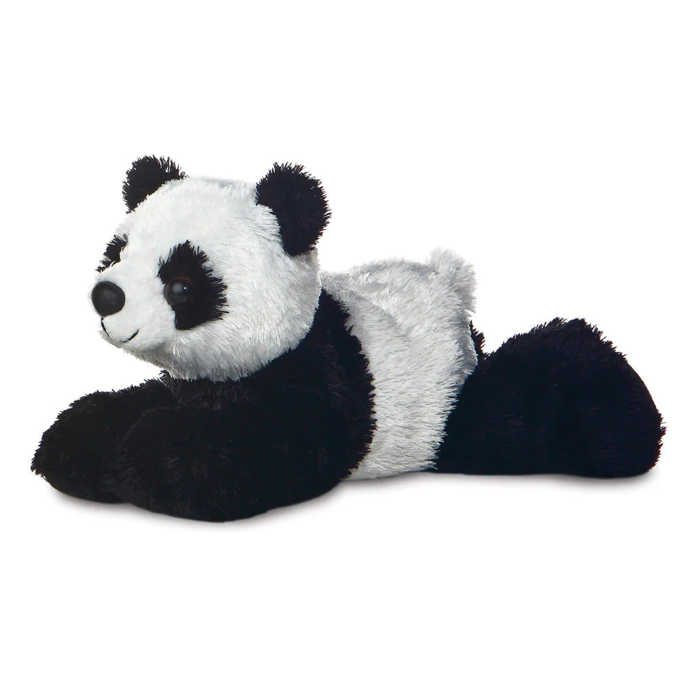 Aurora create high quality adorable cuddly toys to last generations. The image features their panda soft toy, perfect for babies and toddlers.
