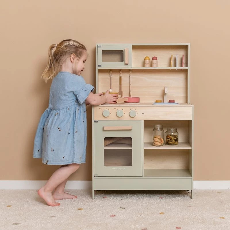 A stunning mint play kitchen by Little Dutch, sold by Mabel and Fox (Mabel & fox).