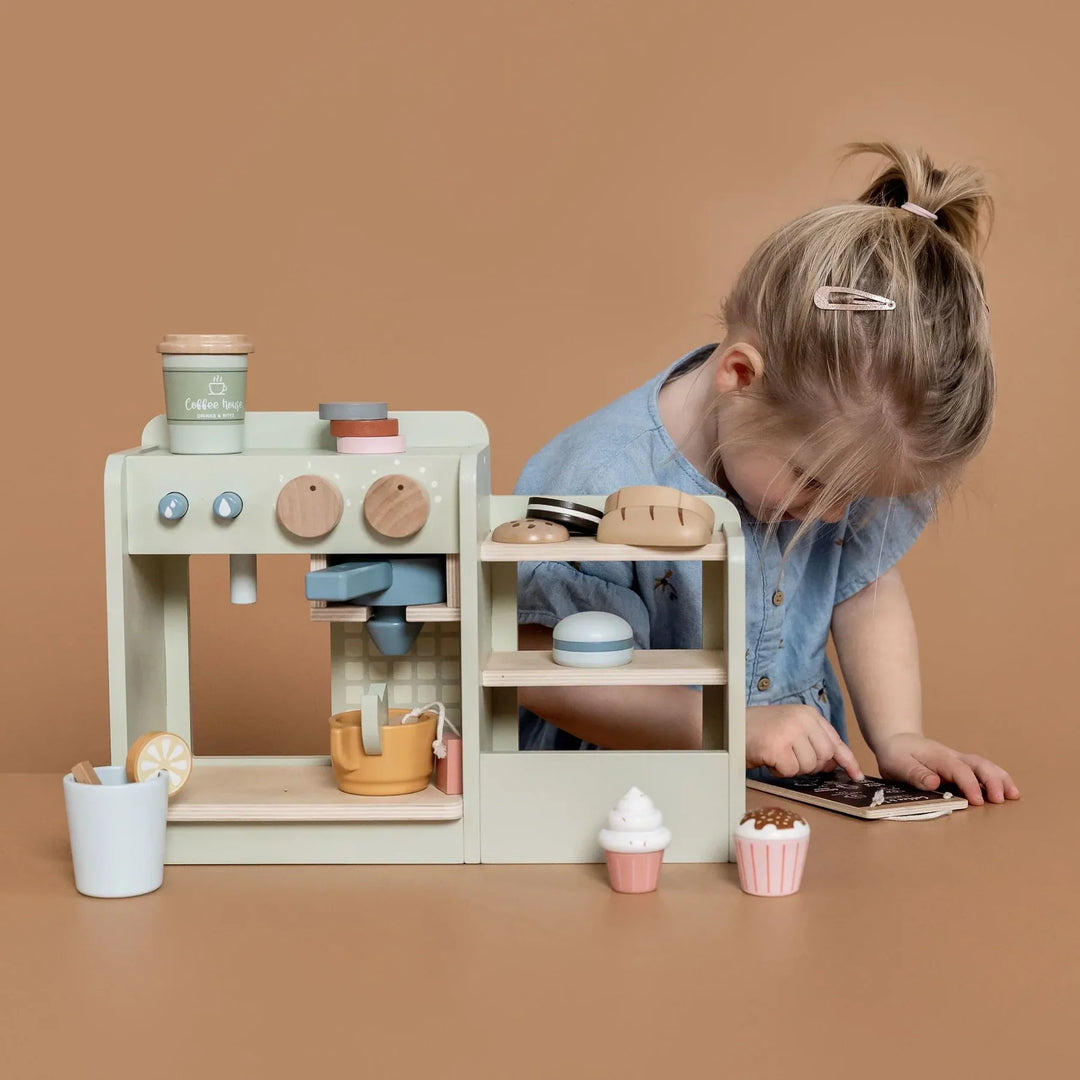 A stunning mint play kitchen by Little Dutch, sold by Mabel and Fox (Mabel & fox).