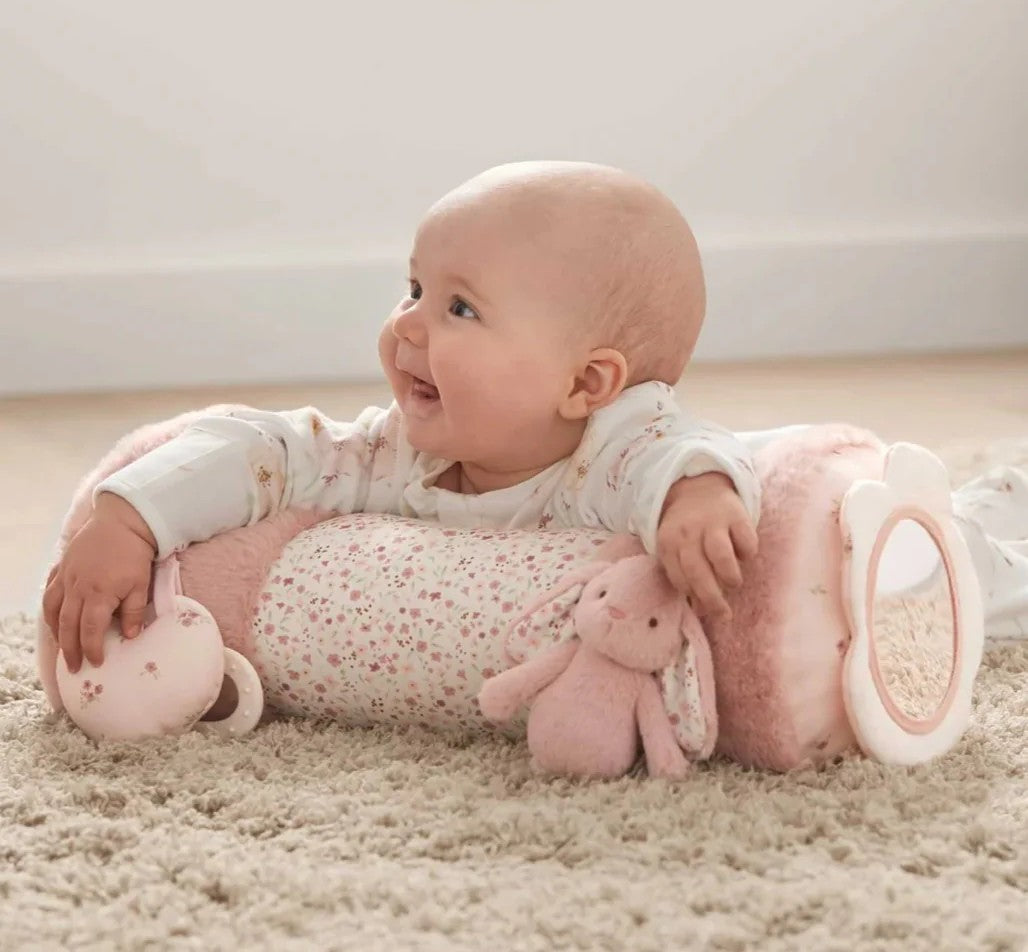 Mamas & Papas - Tummy Time Roll - Welcome To The World Pink Bunny