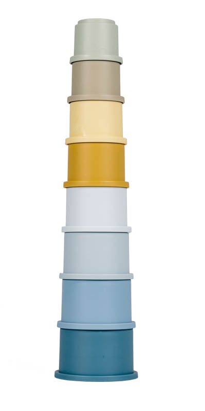 Little Dutch - Stacking Cups - Blue - Mabel & Fox