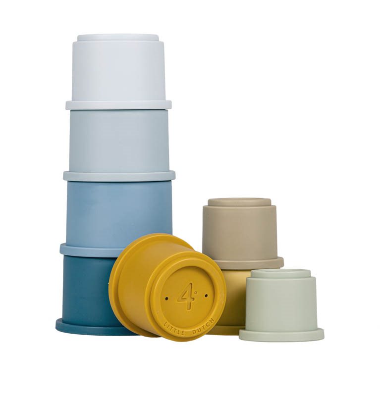 Little Dutch - Stacking Cups - Blue - Mabel & Fox