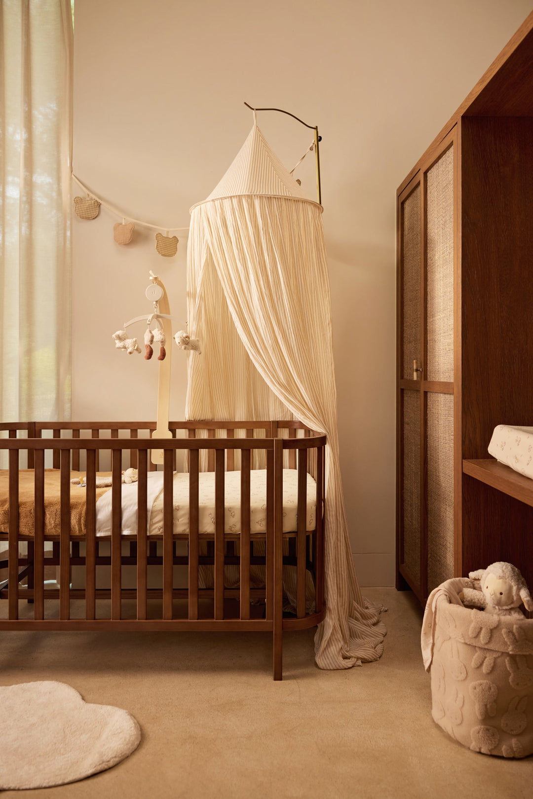 Jollein - Canopy - Stripe Oatmeal / Hazel