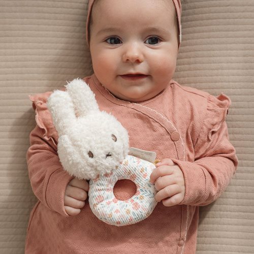 Little Dutch x Miffy - Soft Rattle - Lucky Blossom - Mabel & Fox