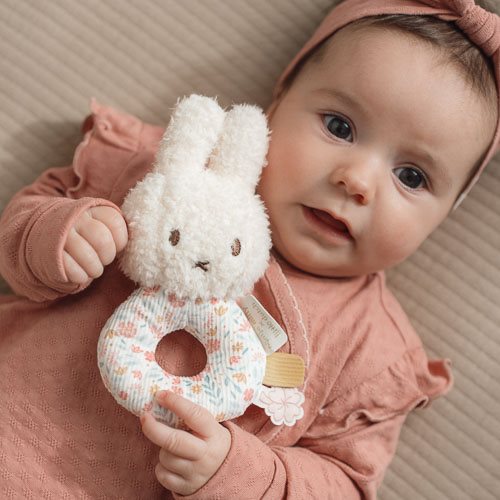 Little Dutch x Miffy - Soft Rattle - Lucky Blossom - Mabel & Fox