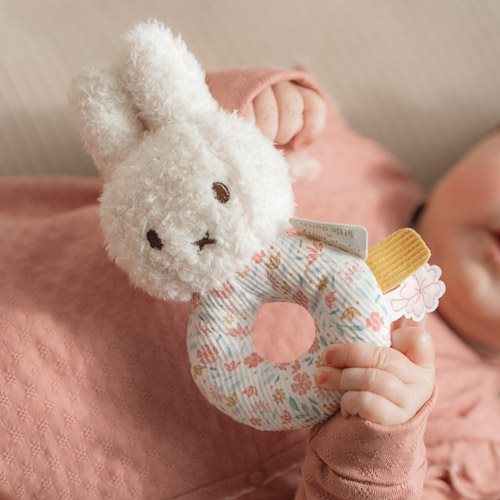 Little Dutch x Miffy - Soft Rattle - Lucky Blossom - Mabel & Fox
