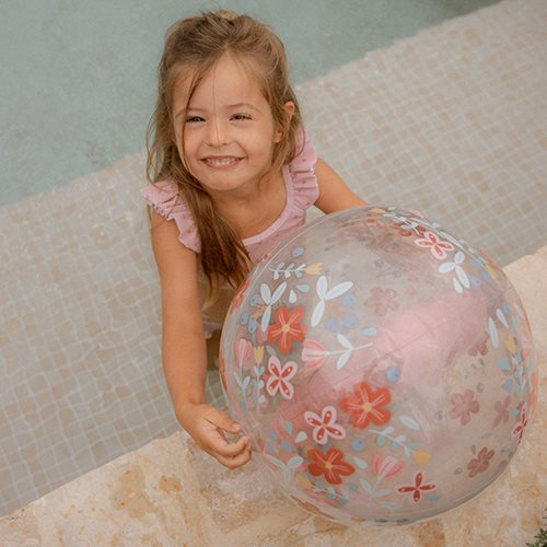Little Dutch - 3D Beach Ball - Pink Flower