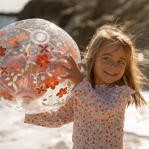 Little Dutch - 3D Beach Ball - Pink Flower