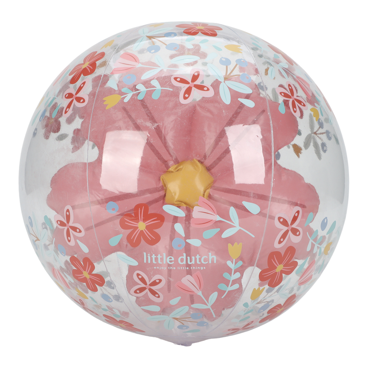 Little Dutch - 3D Beach Ball - Pink Flower
