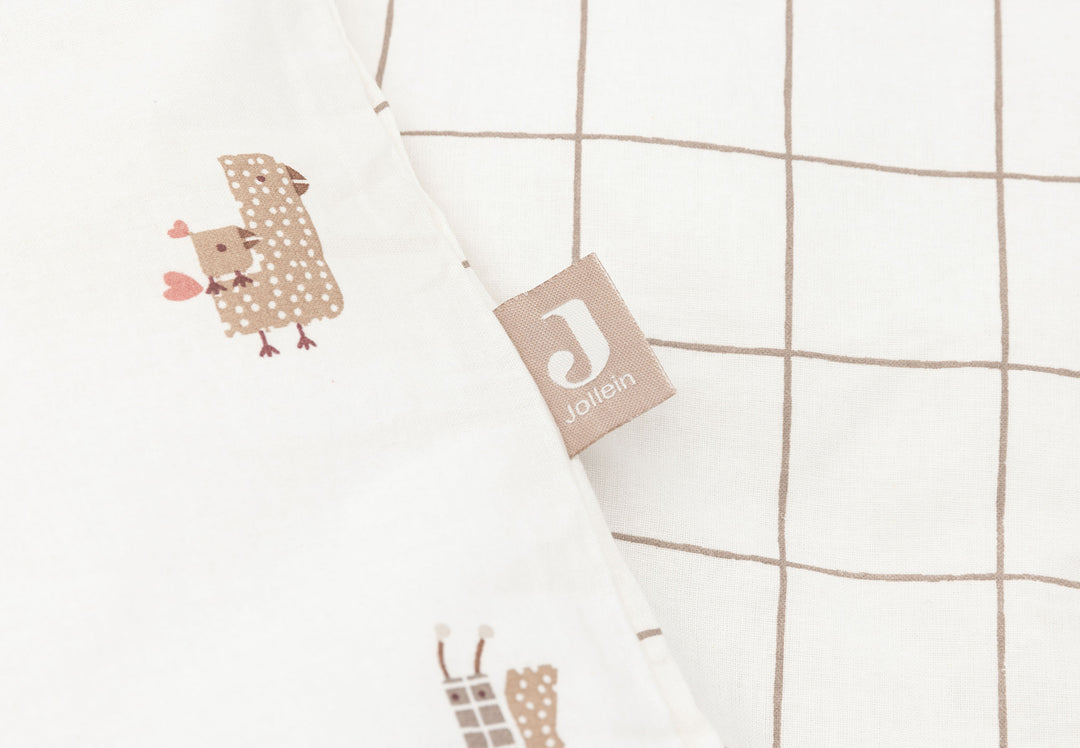 Jollein - Duvet Cover Set - Animal Friends- 100 x 140 cm