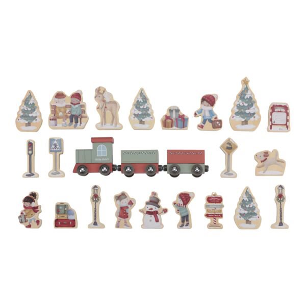 Little Dutch – Wooden Advent Calendar – Christmas Train Track