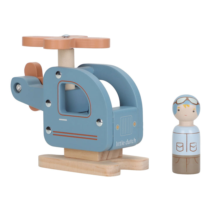 Little Dutch – Wooden Helicopter – Blue