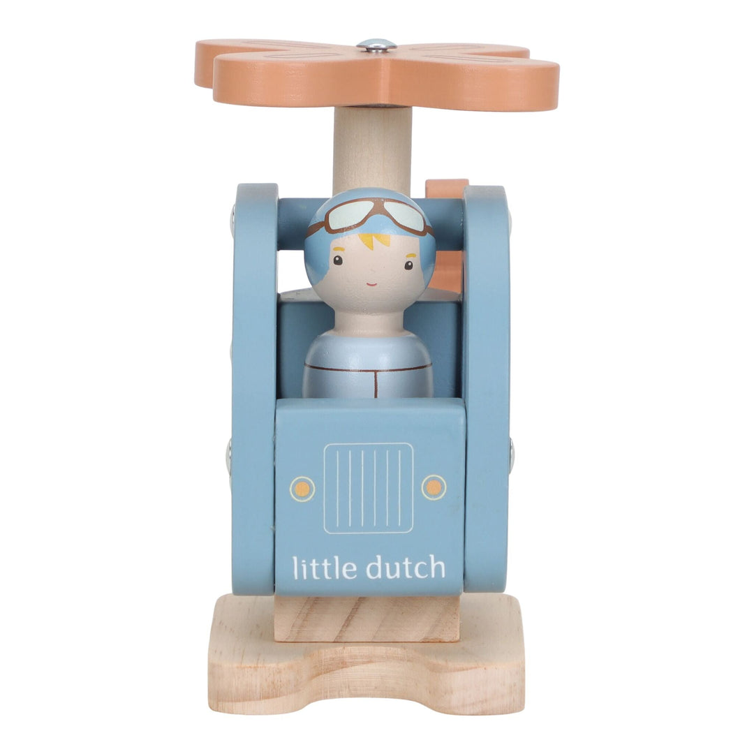 Little Dutch – Wooden Helicopter – Blue