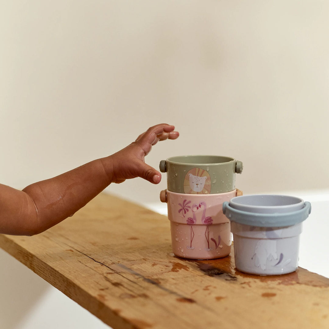 Little Dutch – Bath Cups – Safari Friends
