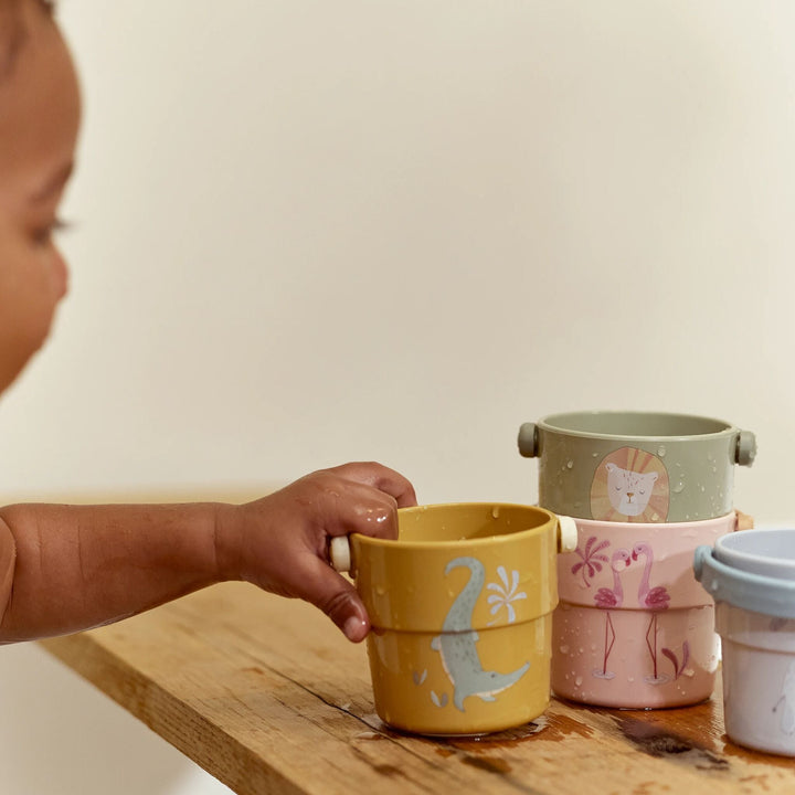 Little Dutch – Bath Cups – Safari Friends