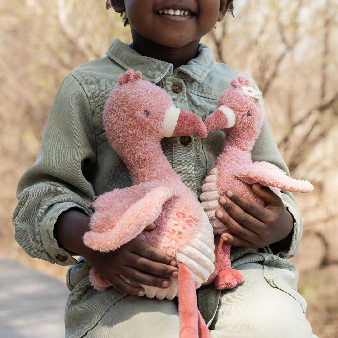 Little Dutch – Cuddly Toy Flamingo 17cm – Safari Friends - Mabel & Fox