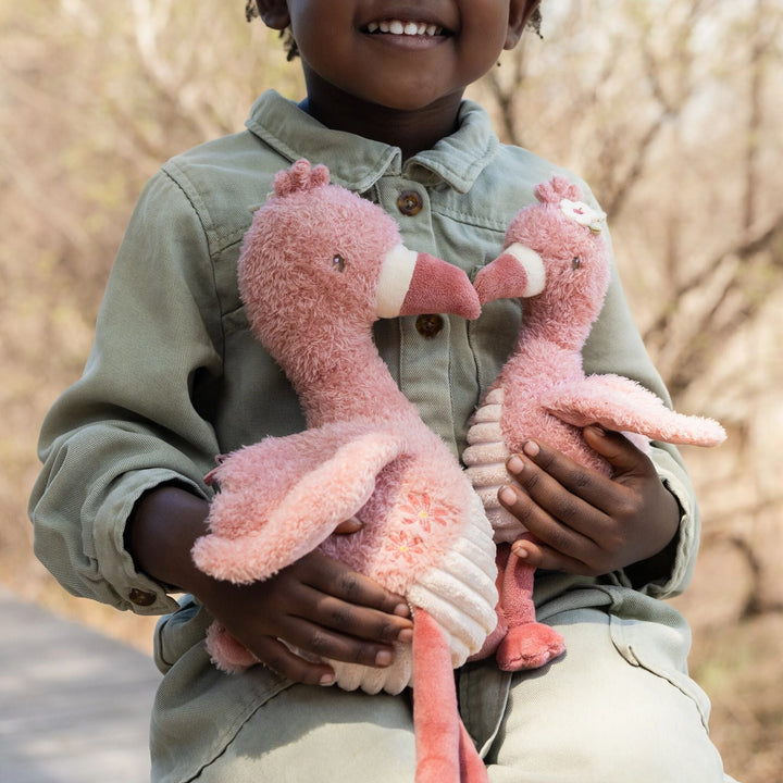 Little Dutch – Cuddly Toy Flamingo 17cm – Safari Friends - Mabel & Fox