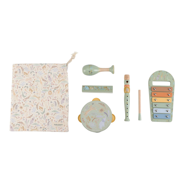 Little Dutch – Green Music Set – Safari Friends - Mabel & Fox