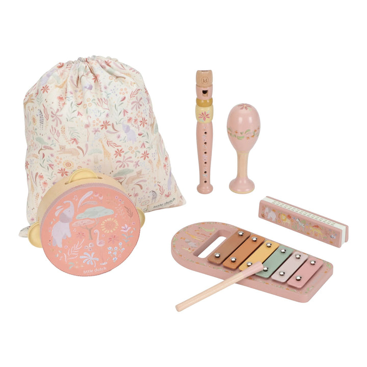 Little Dutch – Pink Music Set – Safari Friends - Mabel & Fox
