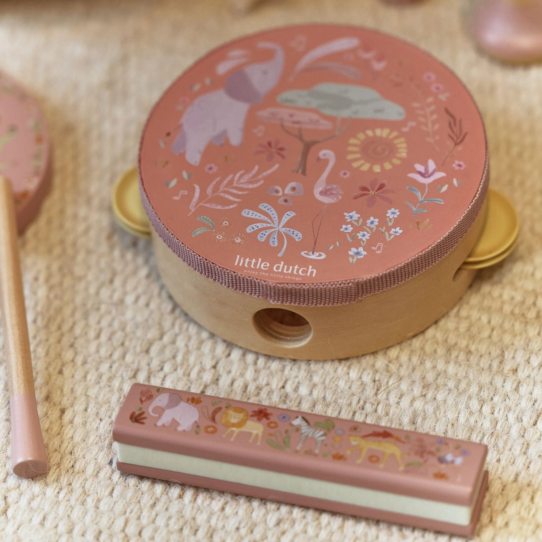 Little Dutch – Pink Music Set – Safari Friends - Mabel & Fox