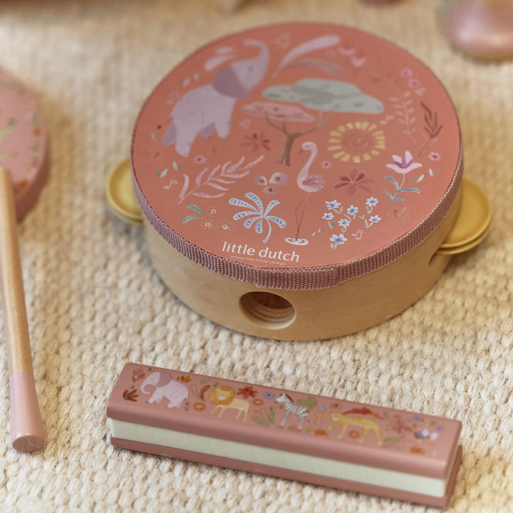 Little Dutch – Pink Music Set – Safari Friends - Mabel & Fox