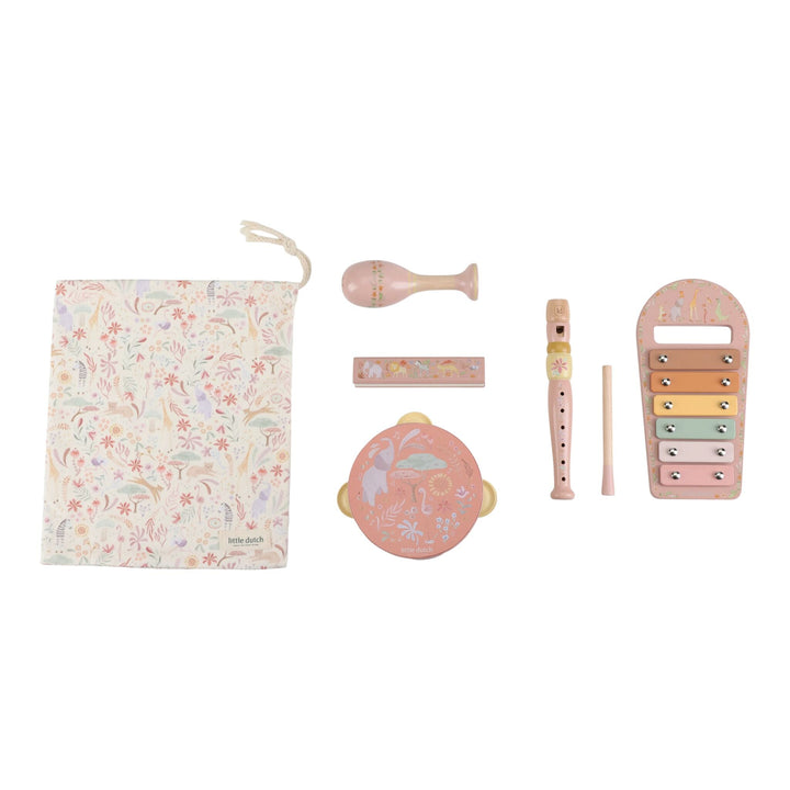 Little Dutch – Pink Music Set – Safari Friends - Mabel & Fox