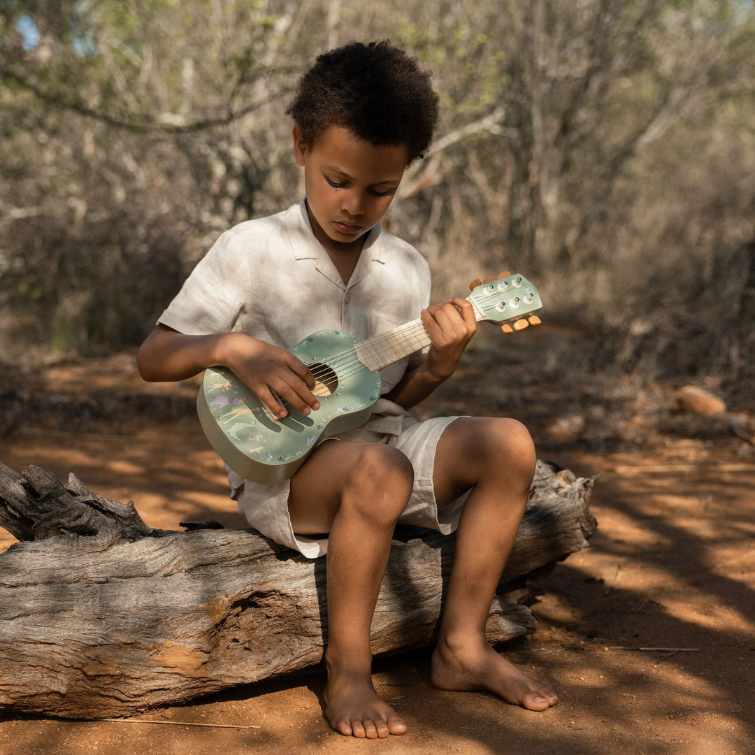 Little Dutch – Green Wooden Guitar – Safari Friends - Mabel & Fox