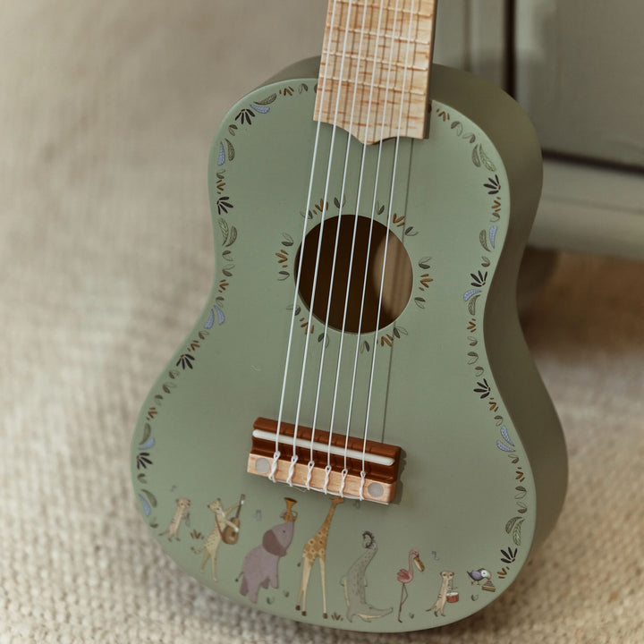 Little Dutch – Green Wooden Guitar – Safari Friends - Mabel & Fox