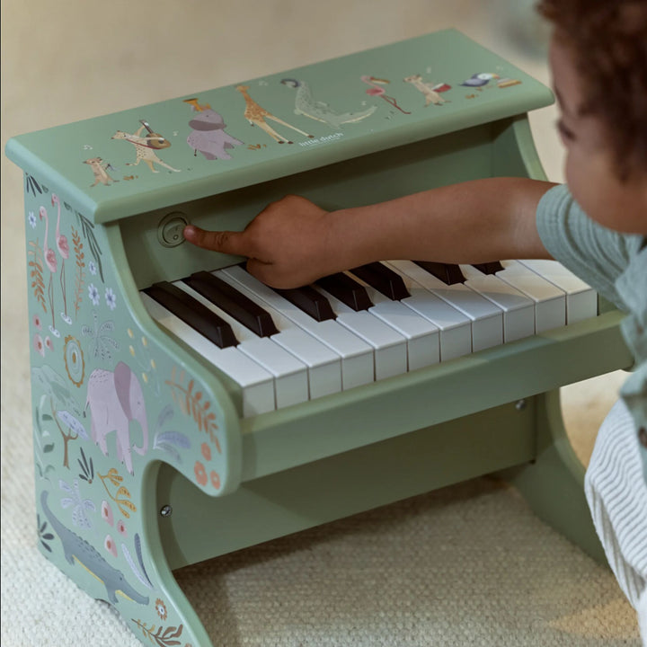 Little Dutch – Green Wooden Piano – Safari Friends - Mabel & Fox