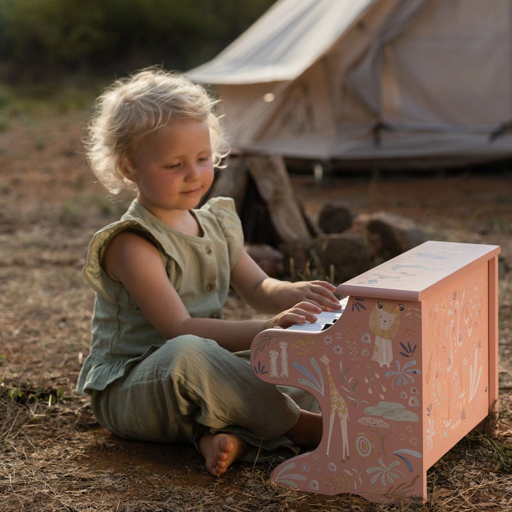 Little Dutch – Pink Wooden Piano – Safari Friends - Mabel & Fox