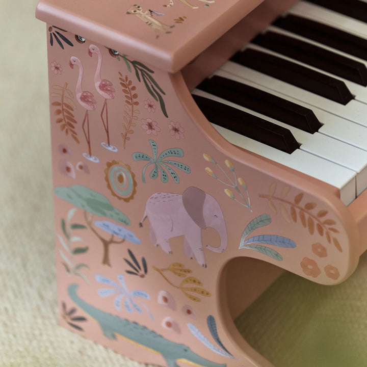 Little Dutch – Pink Wooden Piano – Safari Friends - Mabel & Fox